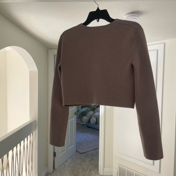 Aritzia notable cardigan XS Heather nomad taupe, NWT - Picture 4 of 5